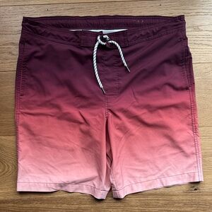 Sonoma Burgundy and Coral Gradient Swim Shorts